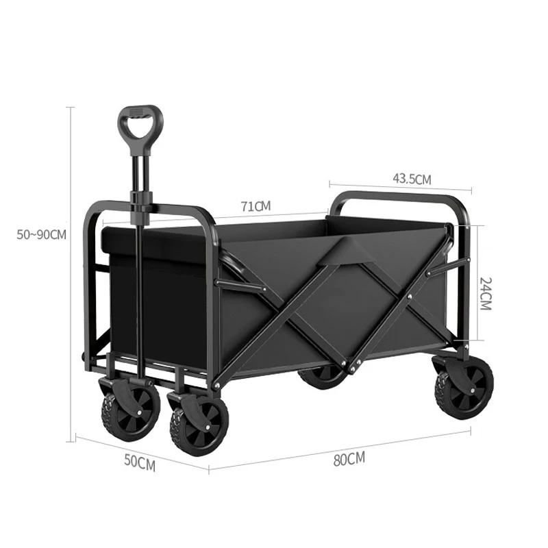 

Folding Cart Portable Foldable 150L Large Capacity Multifunction HandCart Outdoor Camping Table Light Wagon Bbq Picnic Trolley