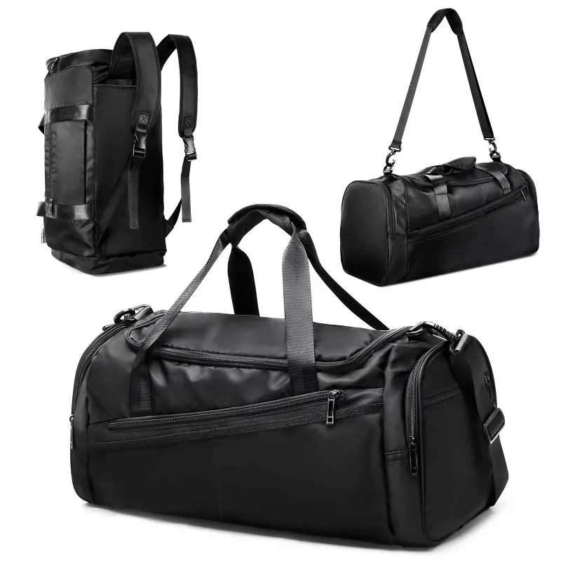 

Large Capacity Sports Fitness Luggage Bag Gym Backpack Luxury Style Zipper Sealed Lined Shoe Bag Included