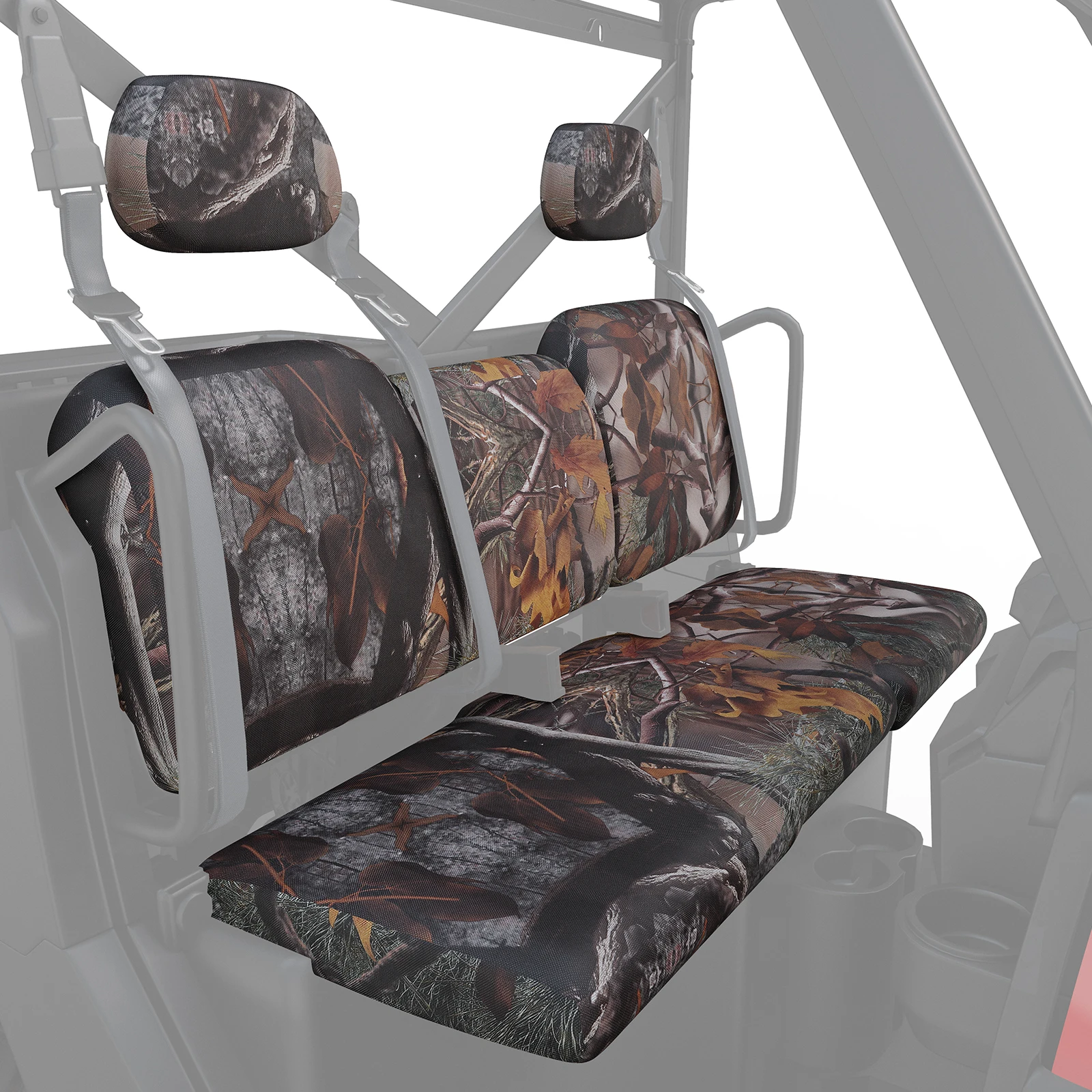 

KEMIMOTO w/Headrest Cover Compatible with Polaris Ranger XP 1000 / 1000 2017-2021 Split Bench Seat Covers Set Camo for 60/40