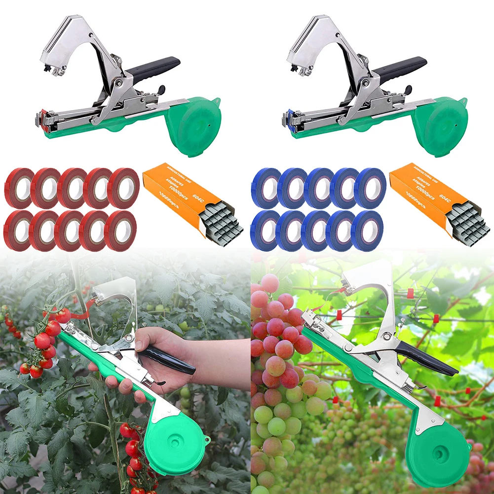 

Машинка для подвязки растений, 1 коробка скоб, ручная машинка для подвязки фруктов, овощей, садовые инструменты для подвязки растений