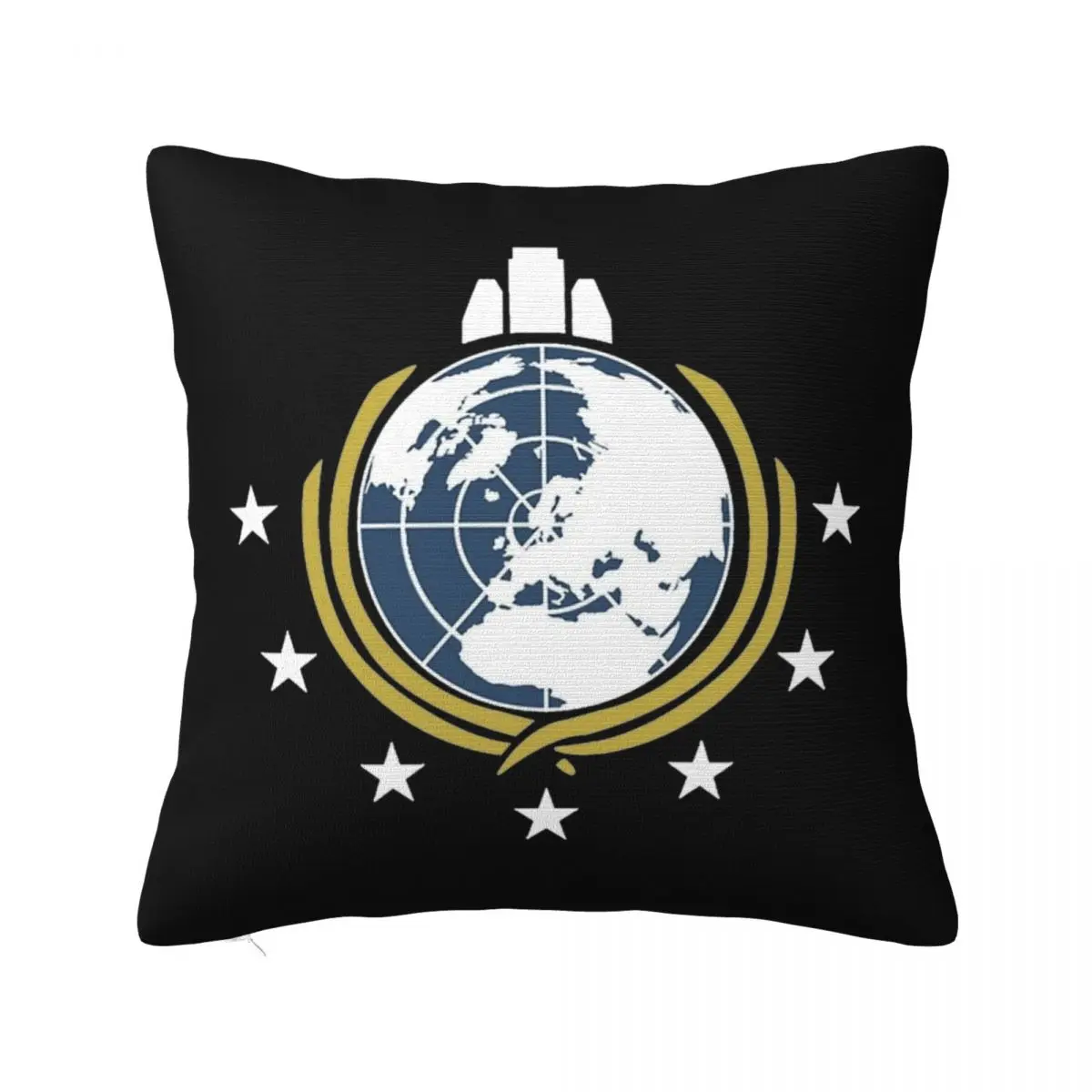 Helldivers Pillow Case Shooting Game Cushion Cover Awesome Polyester Decorative Pillowcase for Car 40x40cm