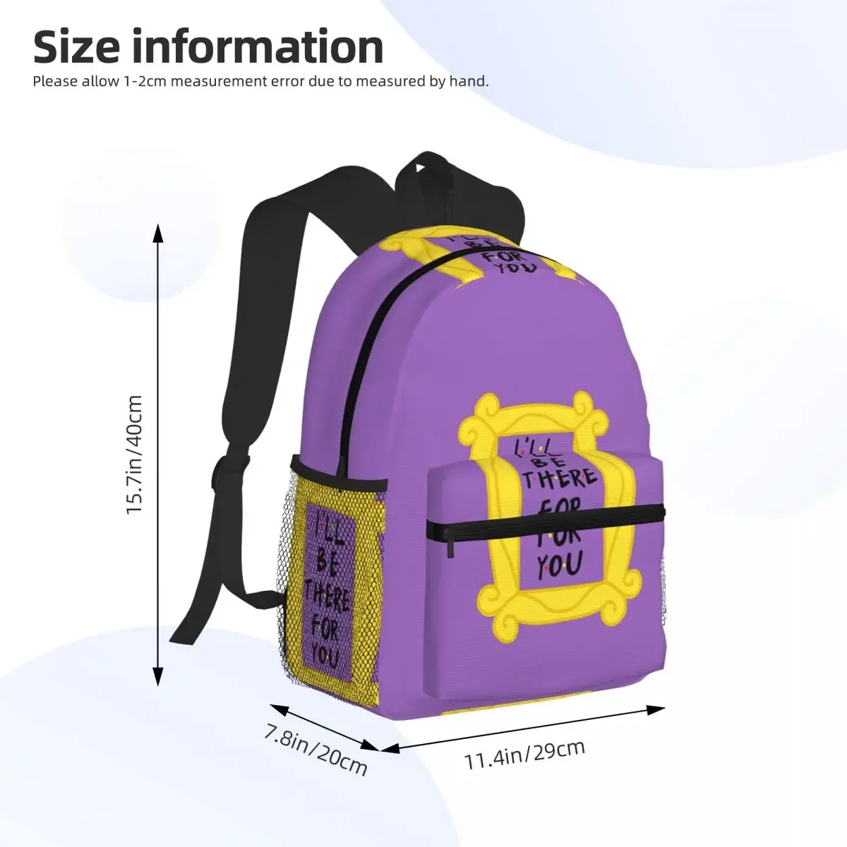 Friends TV Student Backpack School Bag Hiking Travel Daypack for Boys Girls Fashion Bookbag Shoulder Bags