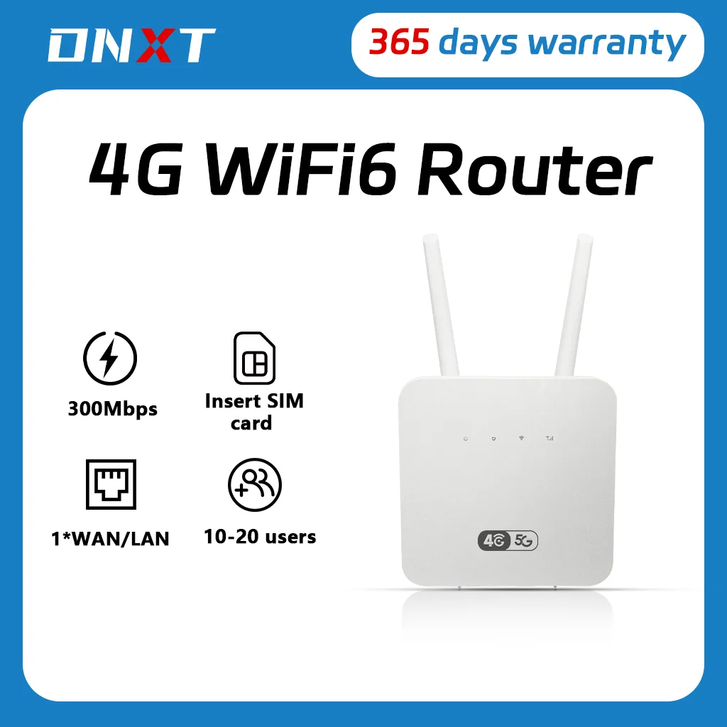 

DNXT CP116 4G Router CPE with SIM Card Slot WIFI SupportedSingle Ethernet Portfor Home and Office Wireless 4G Access