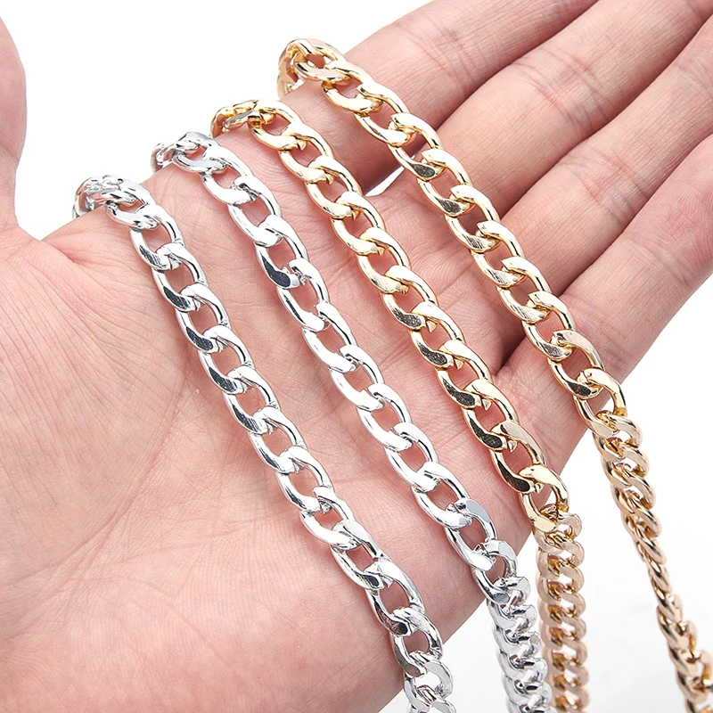 5 Yards/Roll Metal Chain Aluminum Flat Chains Twisted Roll Curb Chains For DIY Jewelry Making Necklace Bracelet Accessories