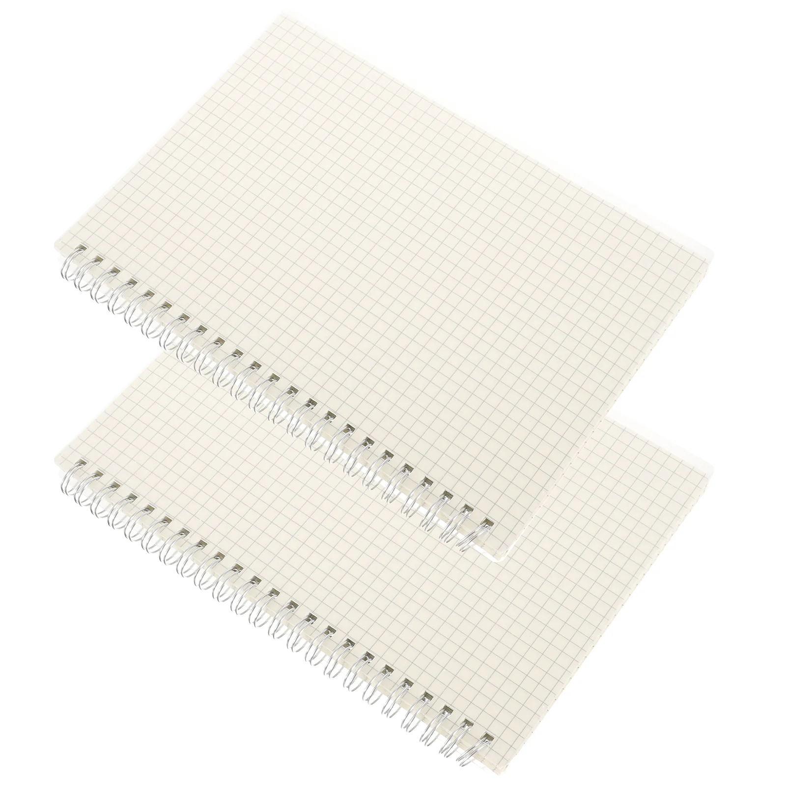 

2 Pcs Square Notebook Notebooks College Ruled Graph Paper Spiral The Pad Notepad Office