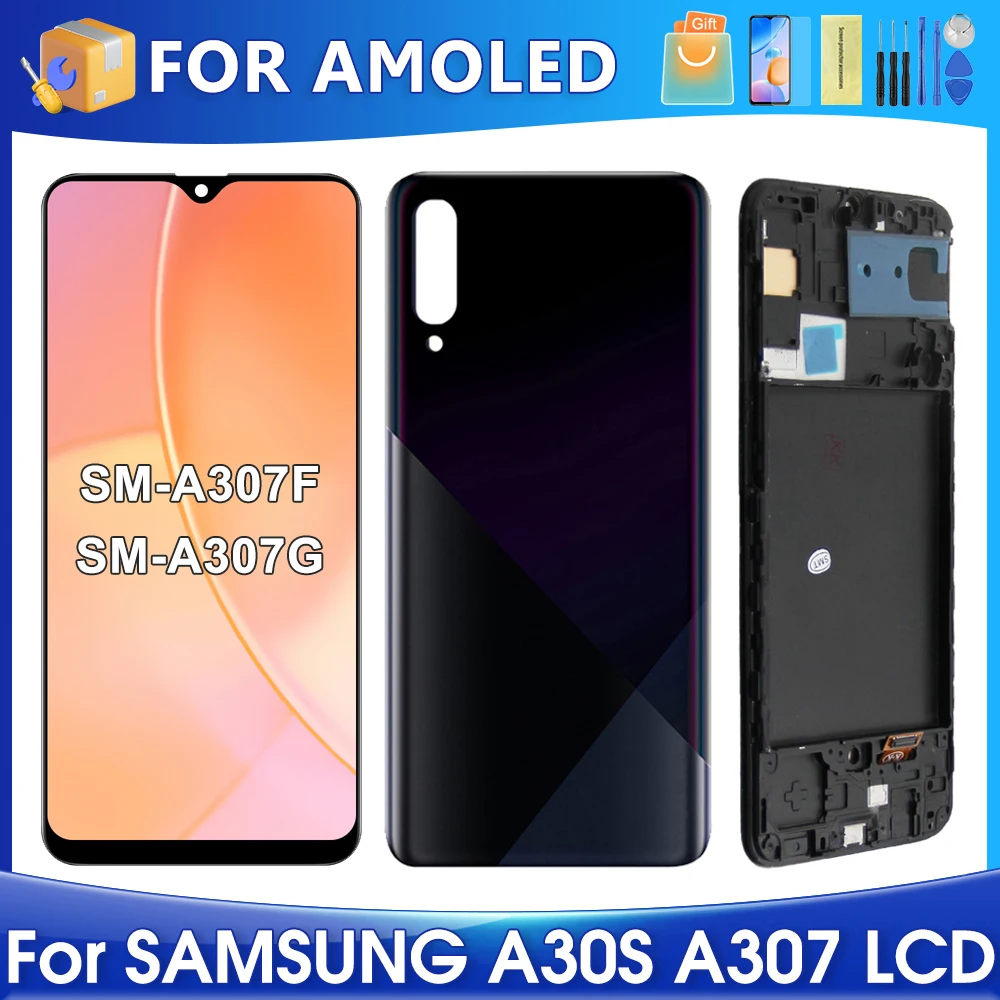 

A30S For Samsung 6.4''For AMOLED A307F A307FN A307G A307GN A307GT LCD Display Touch Screen Digitizer Assembly Replacement