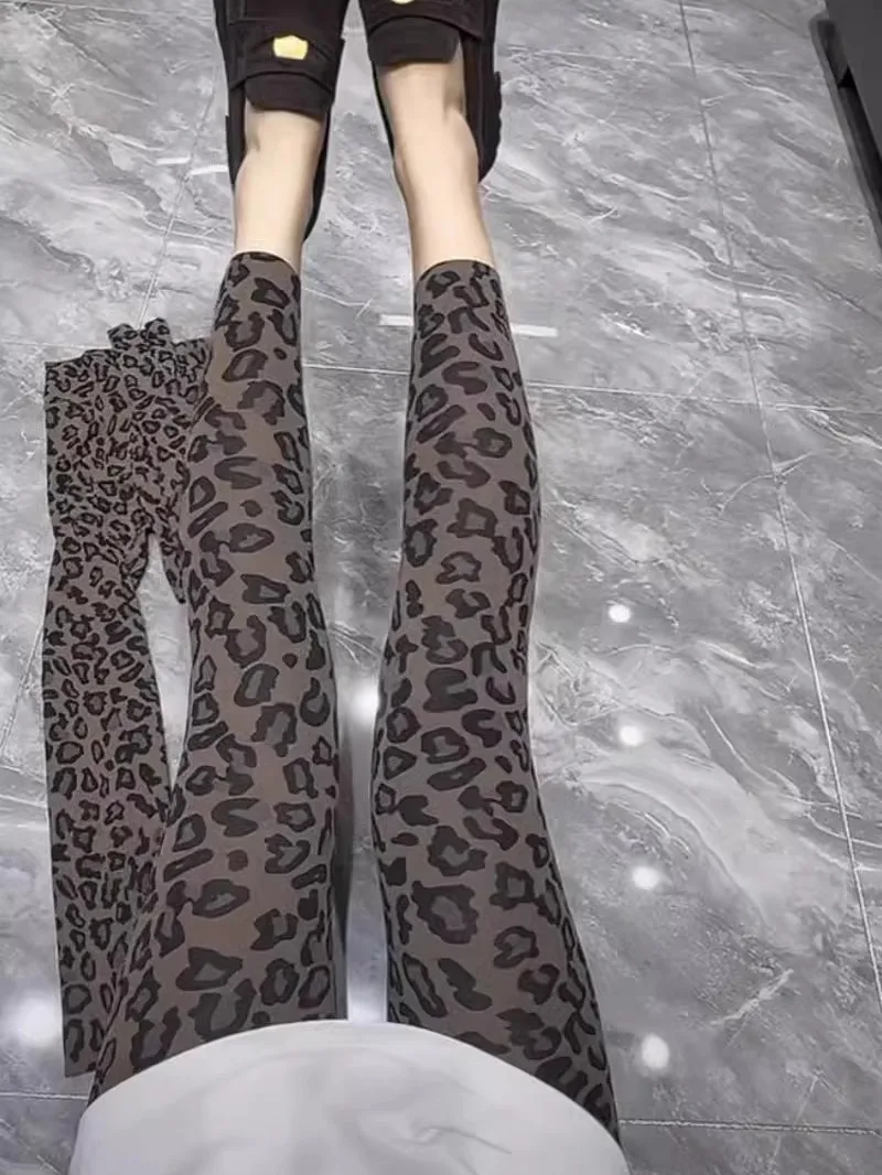 Cintura alta Thiened Fce Forrado Yoga Calças Femininas Outono Inverno Esportes Aptidão Boting Arca Pele Estampado Sl Ma...