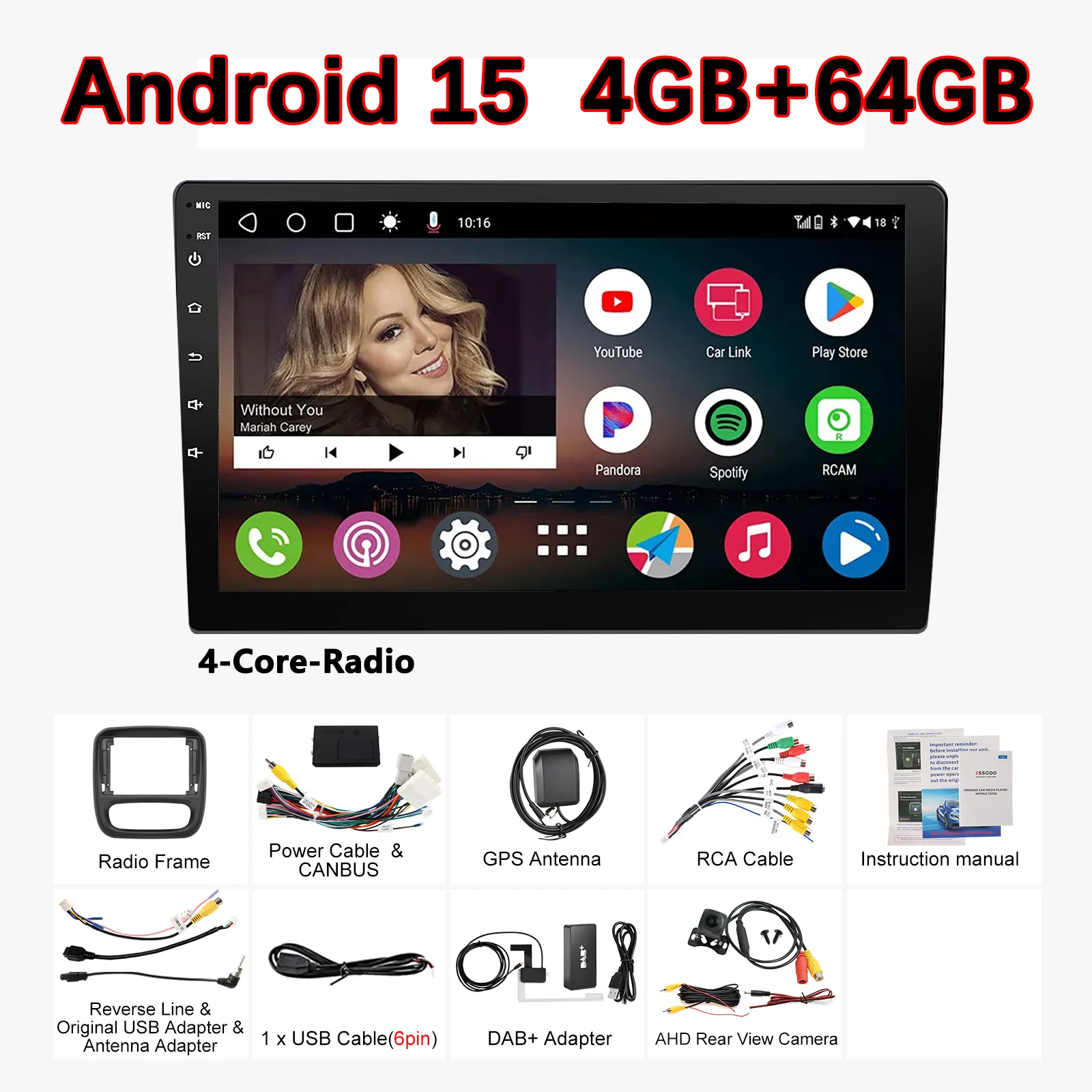 MOPECT autoradio voor Renault Trafic 3 2014-2021 Opel Vivaro B 2014-2018 CarPlay Android Auto Intelligente Systemen - afbeelding 1