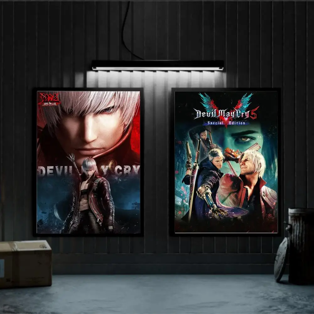 D-Devil M-May Cry-S المشارك يطبع حائط لوح رسم صورة فنية غرفة المعيشة ديكور المنزل قائمة التتبع غطاء ألبوم الموسيقى