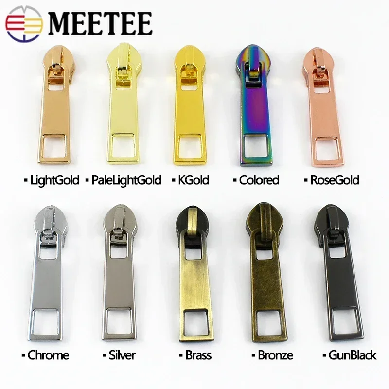 10-50pcs meetee 3#5# silon na zip posuvníku pro šicí garment zips dřít brašna měšec náhrada zip hlava zcelit soupravy DIY příslušenství