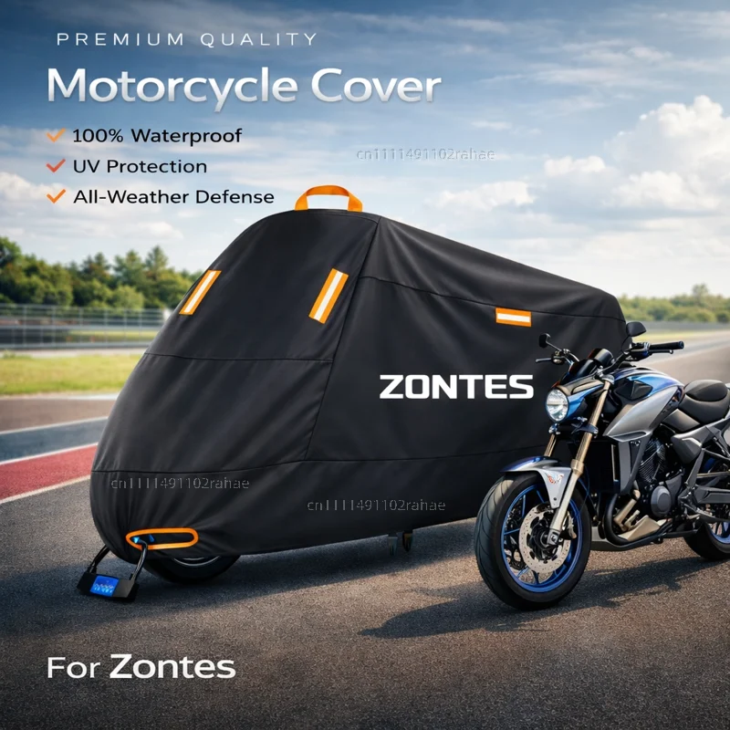 

For Zontes G1 ZT125 Outdoor Motorcycle Cover Waterproof Heavy Duty Polyester Tarpaulin UV Protective Rain Dust Sun Scooter Cover