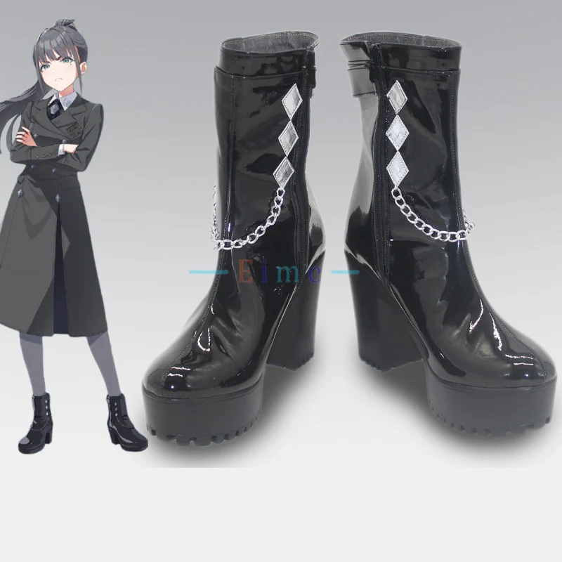 

Amaya Tsubame Cosplay Shoes Black Boots Game Accessories Halloween Party Role Play Shoes Custom Made