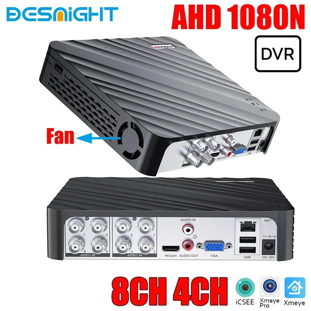 Gravador de vídeo híbrido para câmera AHD, câmera IP, câmera analógica, 4 canais, 8 canais CCTV, AHD DVR, AHD-N, 1080P, NVR, 4in 1