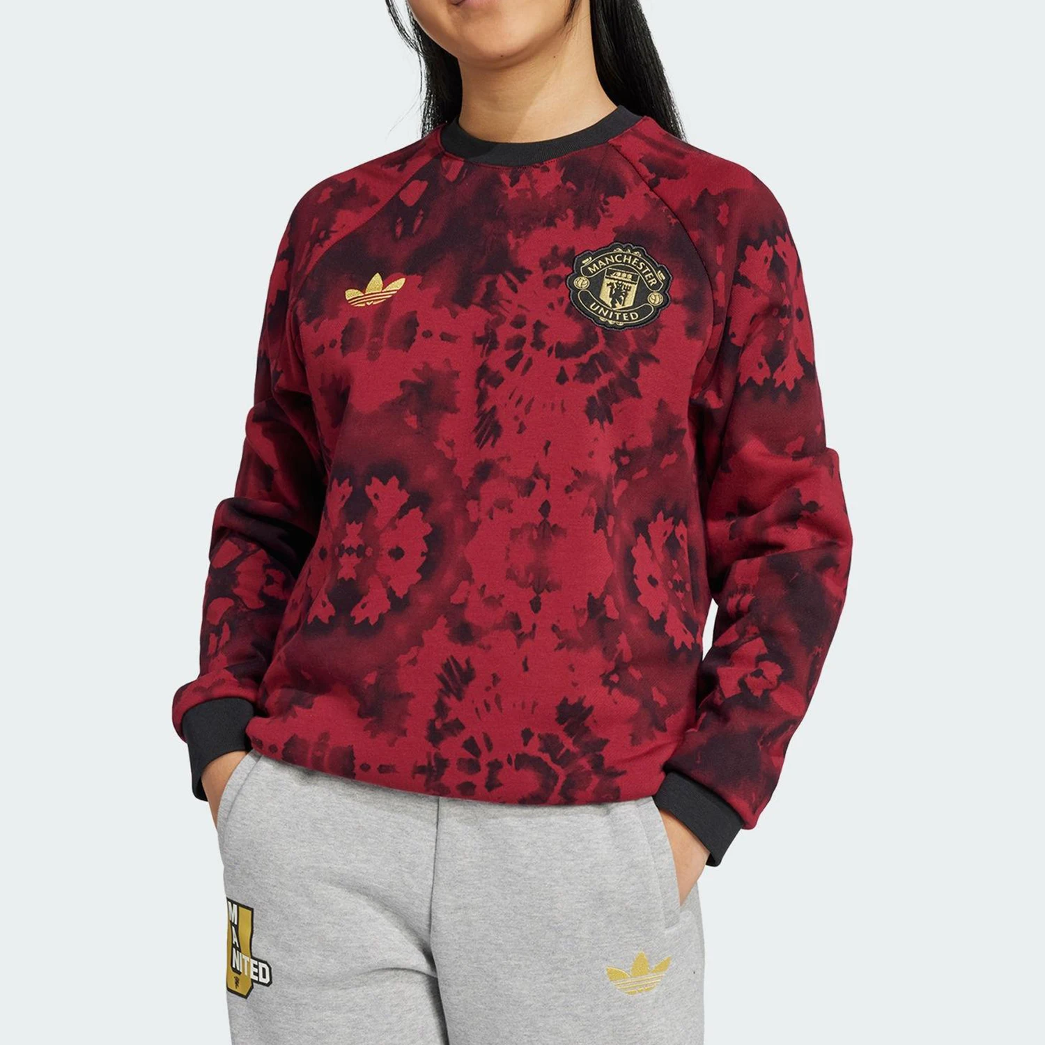 

Детская модная толстовка с круглым вырезом Adidas Originals Trefoil JZ4060