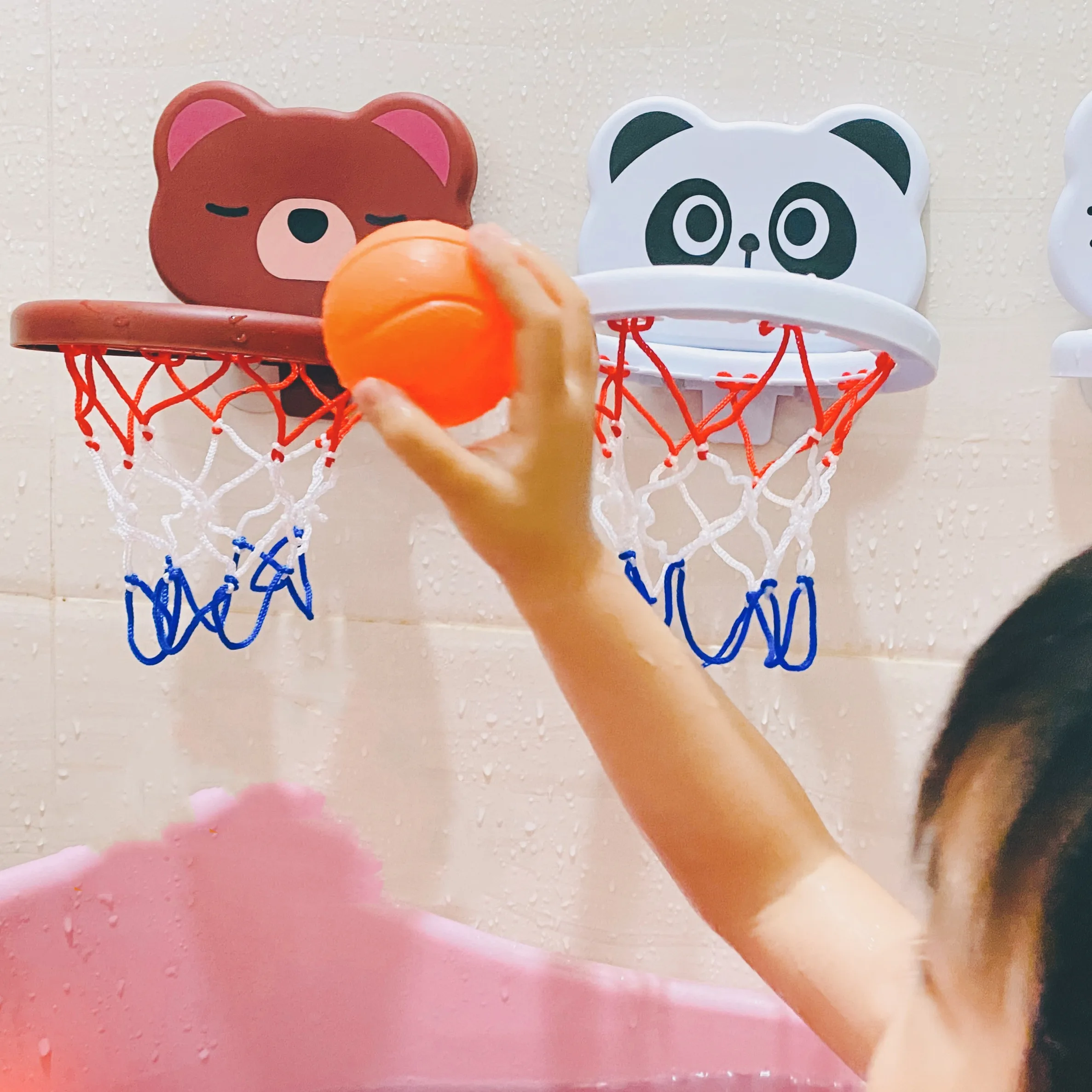 Baby Kids Mini Shooting Basket Bathtub Water Play Set Basketball Backboard with 3 Balls Funny Shower Bath Fun Toys for Toddlers