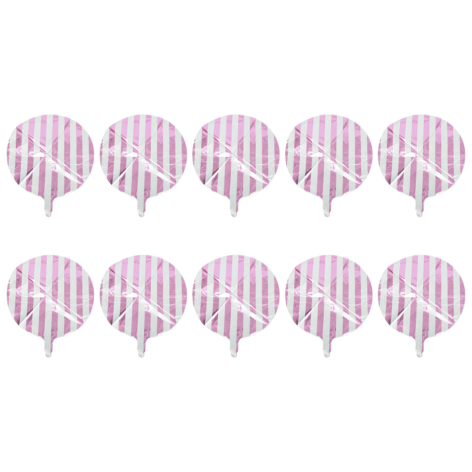 10 pezzi di palloncini colorati caramelle decorazioni per matrimoni compleanno colorato pellicola di alluminio a strisce di Natale