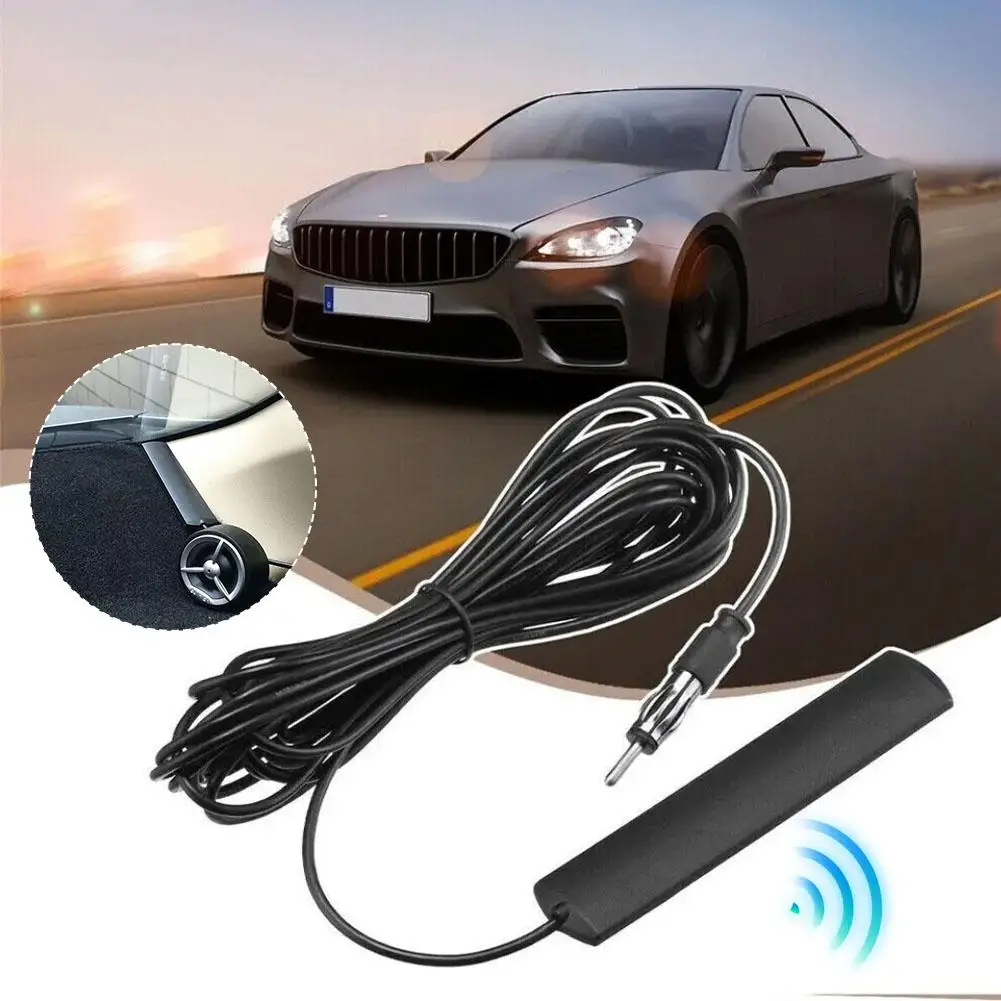 Car Windshield AM FM Radio Antenna Signal Booster 12V Truck Universal Stereo Active Radio Antena Accessories Car Antenna Y8B9