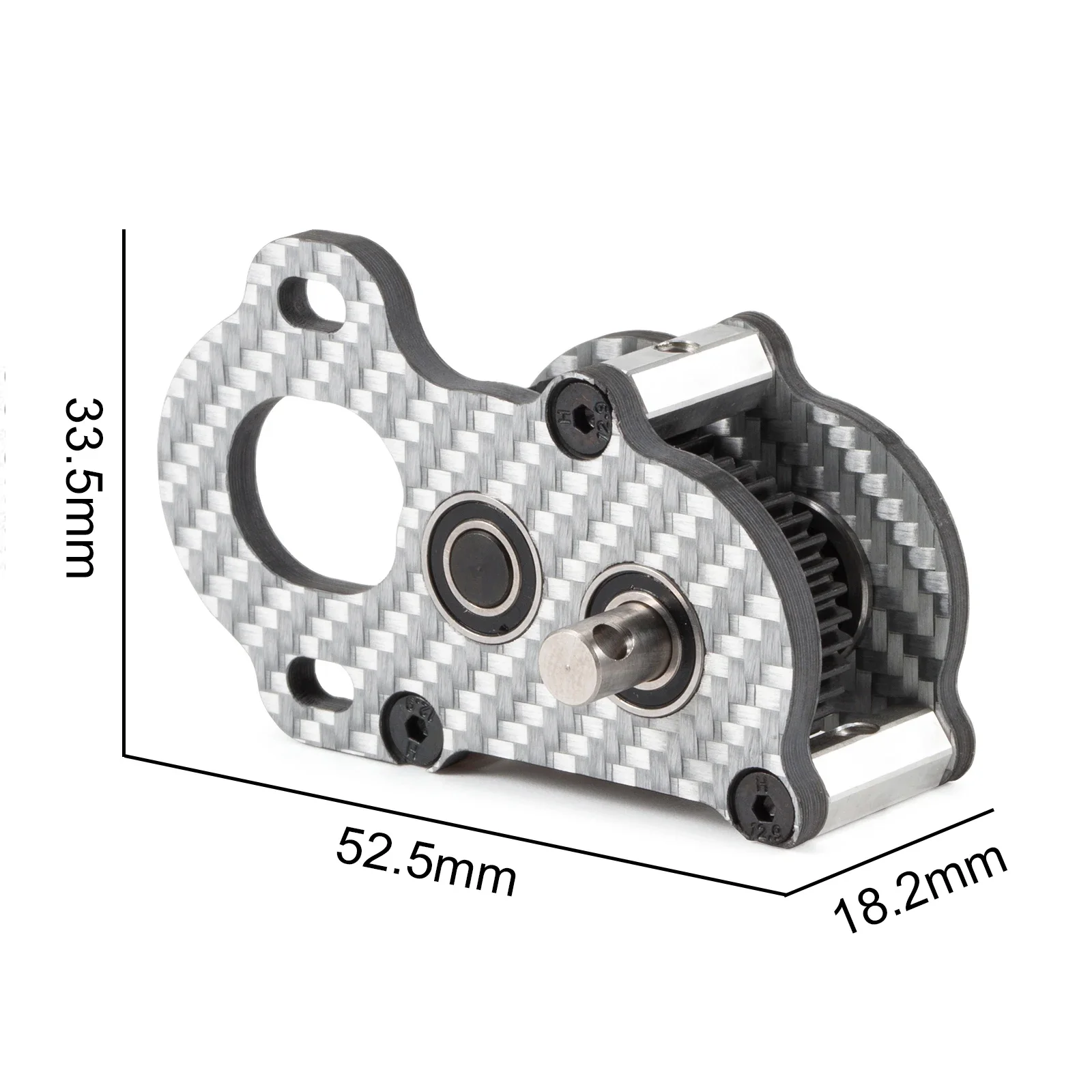 Cambio minuscolo per trasmissione portale ultraleggero a 48 passaggi in carbonio argento per chassis LCG ad alte prestazioni 1/10 Comp costruisce impianti di perforazione