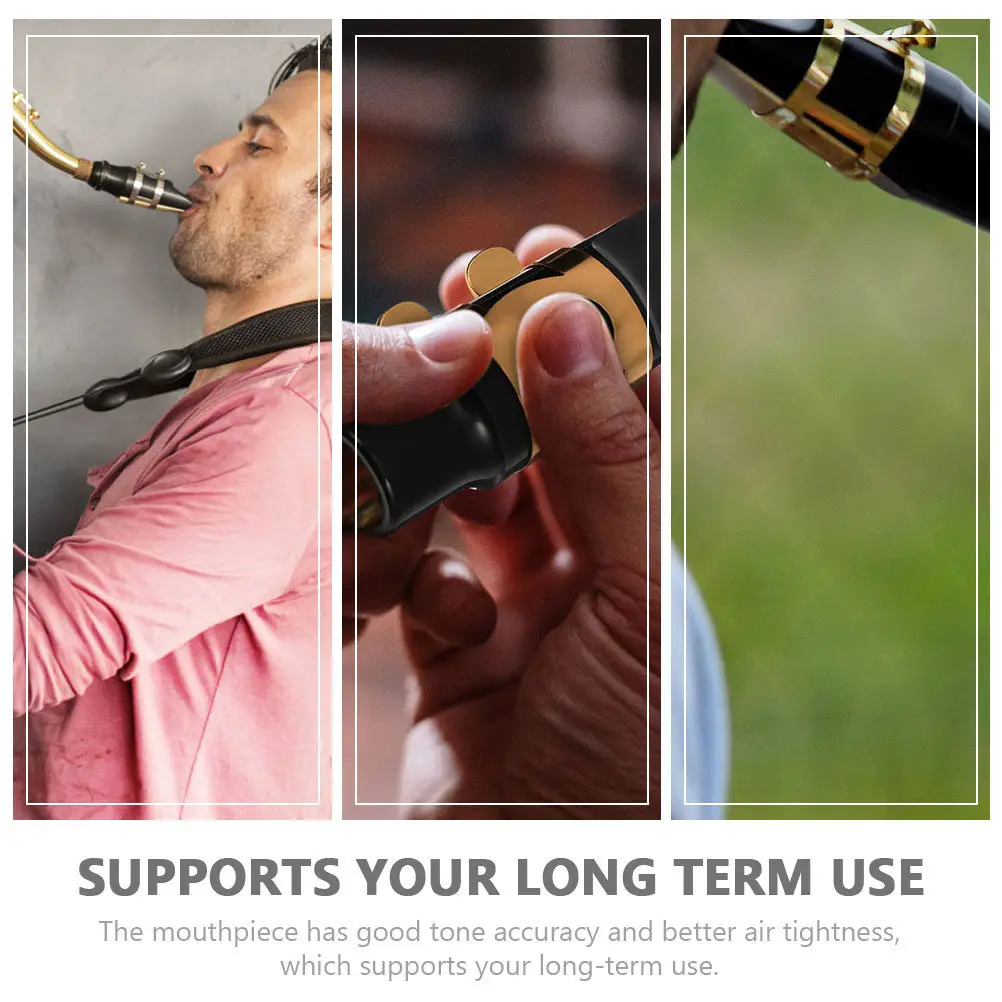 1Set Saxophone Mouthpiece Tenor Saxophone Accessories Harmonic Sound Protective Pads Long Service Life Musical Instrument Kit