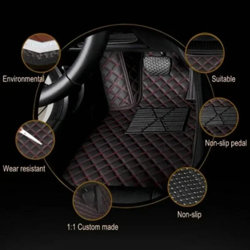 Custom Car Floor Mats for Chery Exeed RX LX TX ET 2019-2023 Weather Anti-Slip Liners Interior Accessories Carpet Rugs Trunk Foot