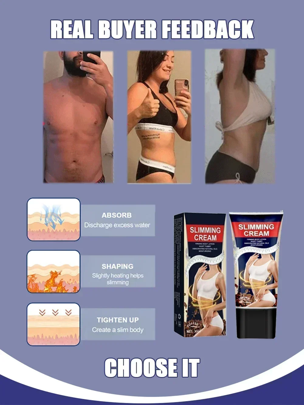 Powerful Weight Loss Cream Fast Burn Fat Shape Body Slim Down The Belly Thighs And Calves