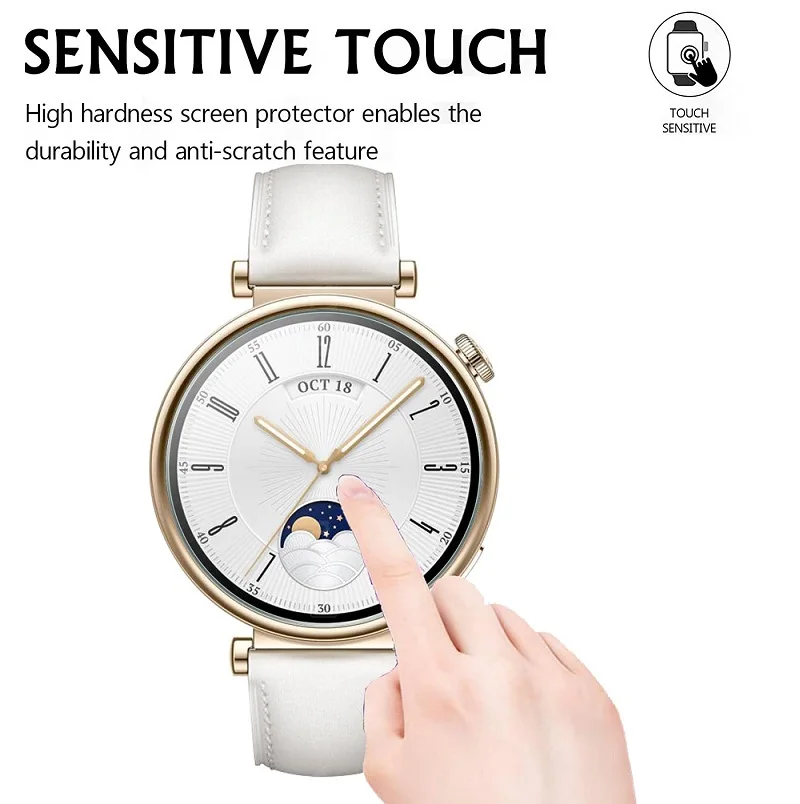 100 قطعة واقي شاشة ناعم ثلاثي الأبعاد لساعة هواوي GT4 46 مللي متر/GT4 41 مللي متر ساعة ذكية تغطية كاملة PMMA HD طبقة رقيقة واقية شفافة