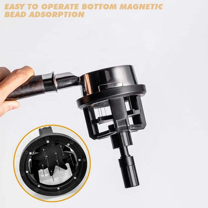 WDT Tool Espresso Distribution Tool With Magnetic Bottom, Adjustable Depth Espresso Stirrer Tool, Needle Distributor-T02C