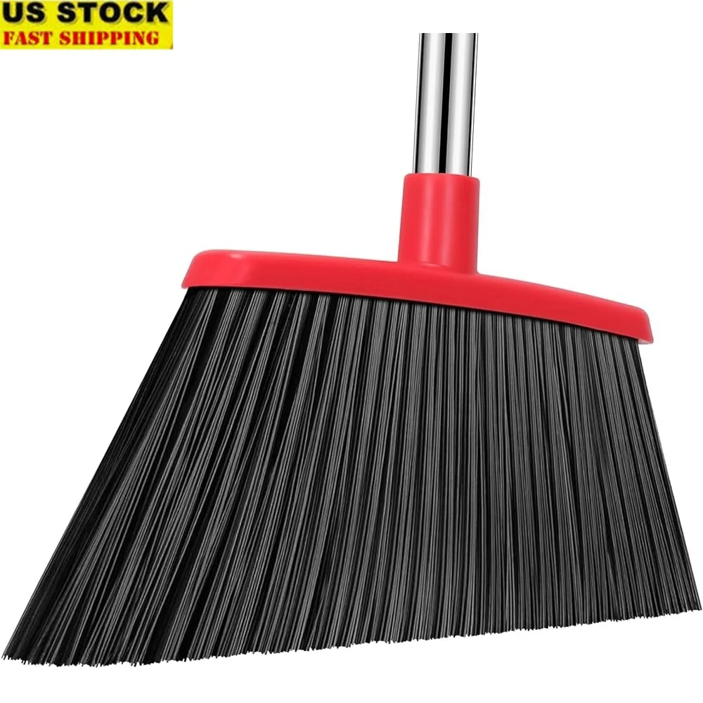 

Сверхмощная метла, регулируемая 56-дюймовая ручка, большая угловая щетина, идеальный дом, гараж, кухня, офис, уборка в помещении и на открытом воздухе