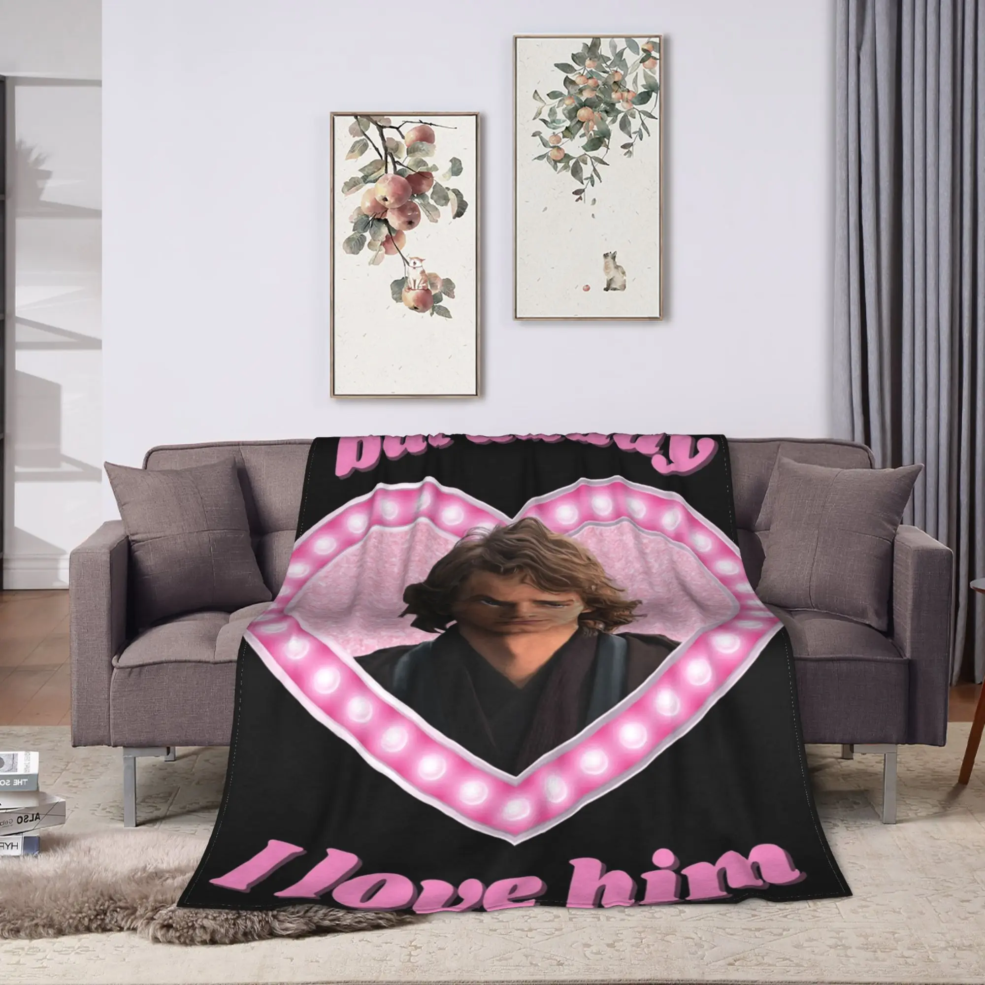 Anakin Skywalker But Daddy I Love Him Blanket Super Soft Plush Throw Blanket For Couch Chair Bed Flannel Bedspread Bed Cover