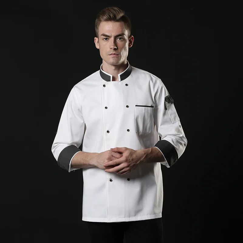 Chef Overalls Lange Mouw Herfst En Winter Kleding Mannen En Vrouwen Ontbijt Winkel Supermarkt School Kantine Verdikte Warm R