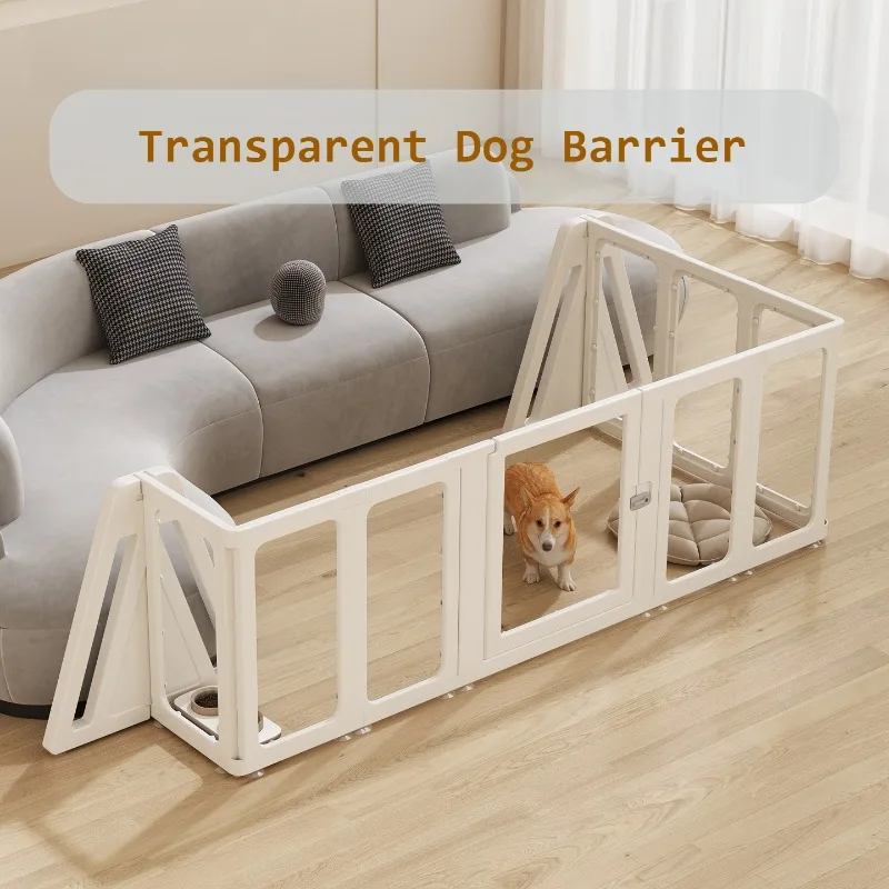 سياج كلب شفاف داخلي جرو الكلاب حاجز الأسوار كلاب أليفة هريرة القضبان روضة اكسسوارات بوابة الطفل الحيوانات الأليفة باب الضميمة #1