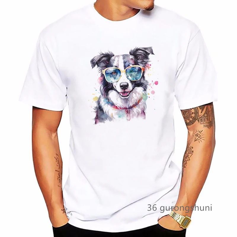 Bernese Mountain Print T Shirt Men'S Clothing Harajuku Kawaii Dog Tshirt Homme Summer Fashion Tops Tee Shirt