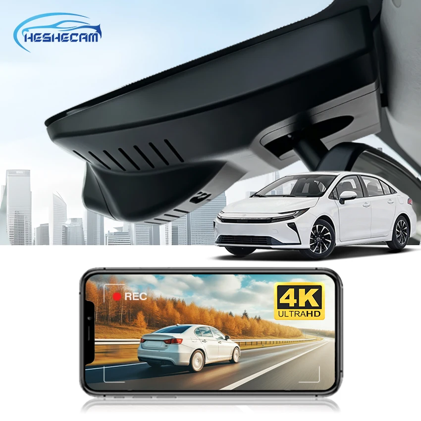 New! HESHECAM 4K Car DVR UHD Dash Cam For Toyota Corolla Hybrid 2019-2026 Hatch & Hatchback & Sedan Plug and Play DashCam