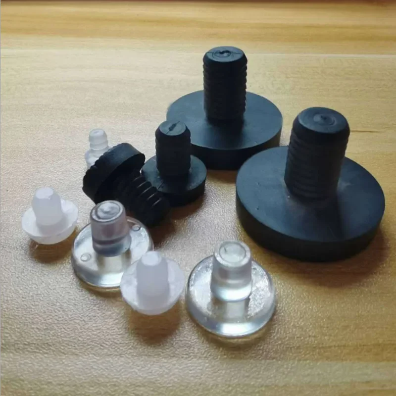 โปร่งใสสีดำสีขาวยาง Stem กันชน Anti collision Hole plug Foot Pad fasteners กันชนประตูสกรู aksesori perabot