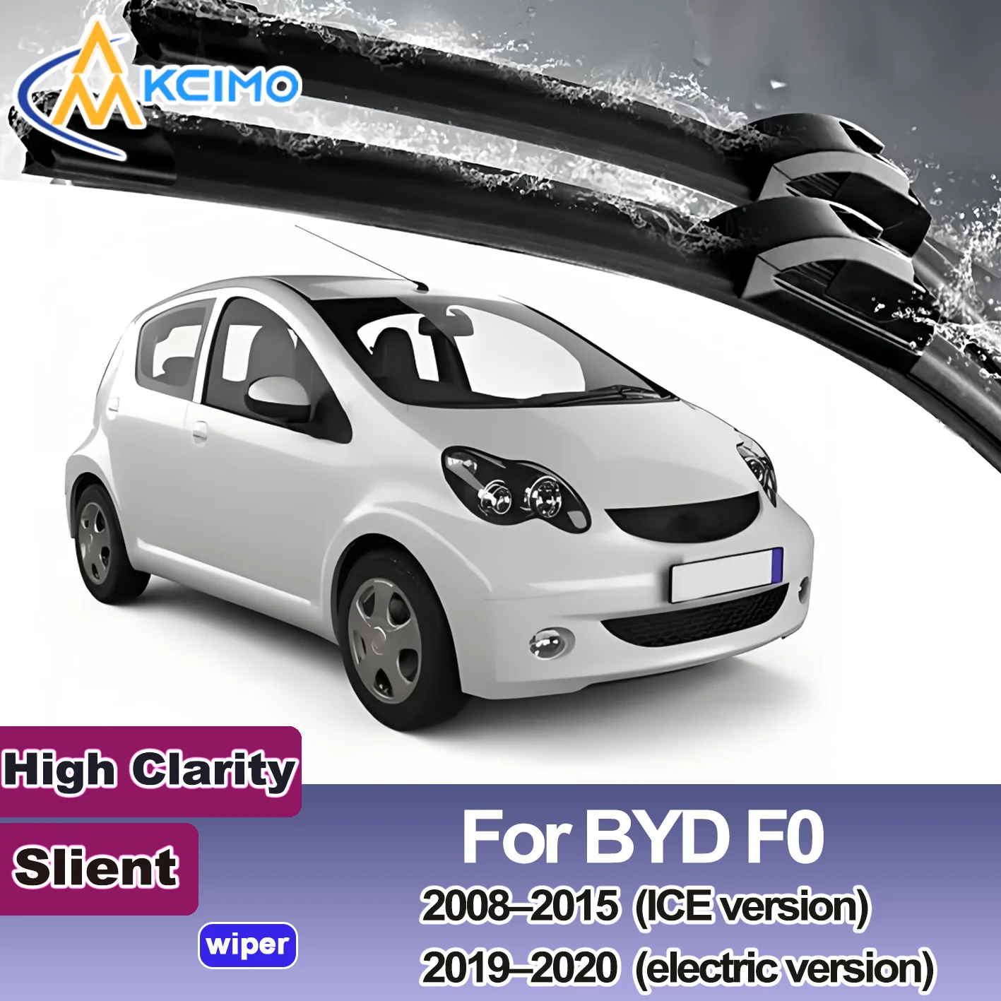 

2PCS New Wiper Blades for BYD F0 2008-2015 (ICE version) 2019-2020 (electric version) BYD F1[1] BYD e1 (electric version) Brush