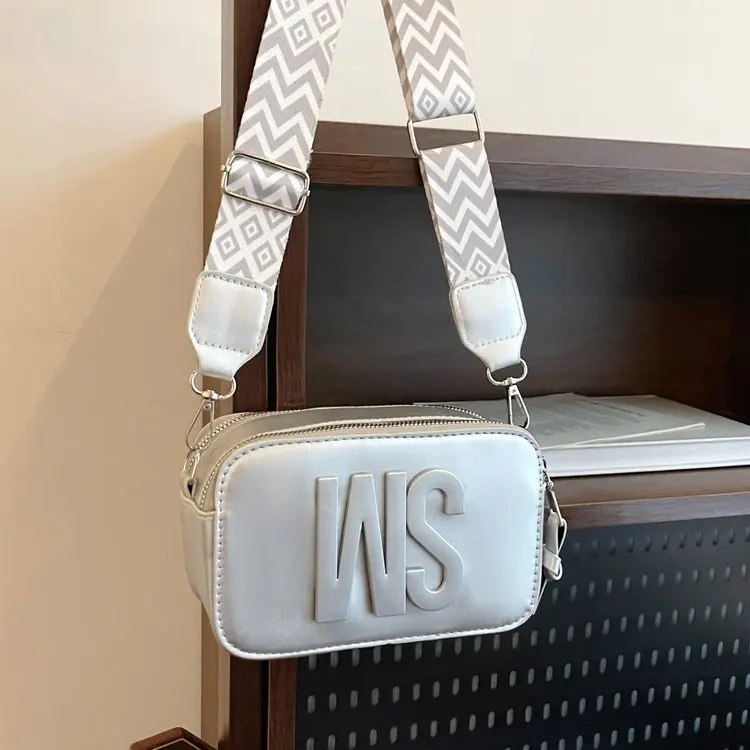 

2026 New Women's Monogram Small Square Bag, Luxury Designer-inspired Adjustable Strap Crossbody Bag, Trendy Versatile