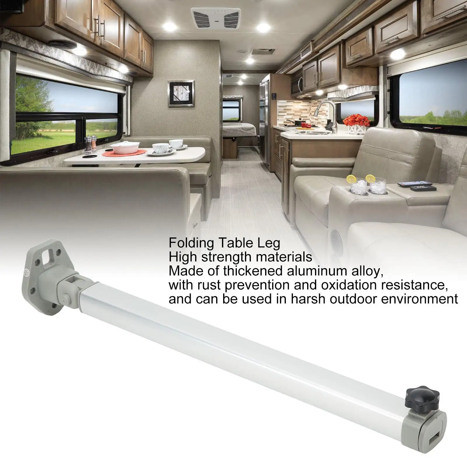 Pata de escritorio telescópica para uso múltiple, pata de mesa plegable a prueba de óxido, aleación de aluminio de 560 a 930mm, alta resistencia para barco, autocaravana y hogar