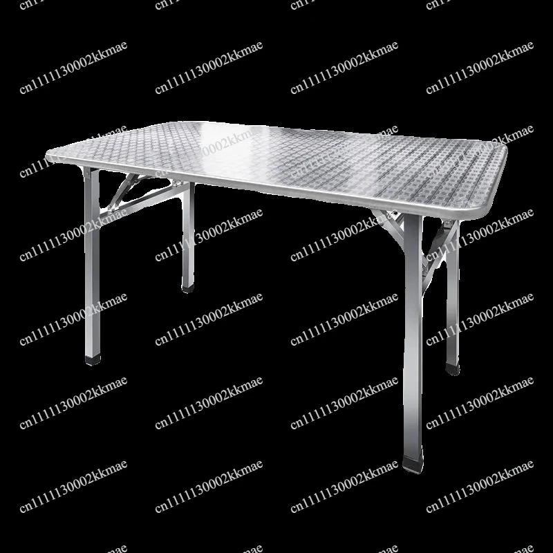 304 Steel Thickened Barbecue Square Table, No Need To Install Kitchen and Dining Area Stainless Steel Folding Table
