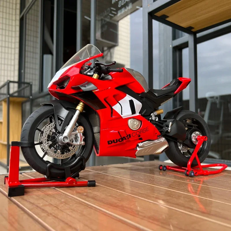 

1:6 DUKADI 4VR Motorcycle Model Toys Alloy Diecast With shock absorbers Advanced Collection Ornament Models