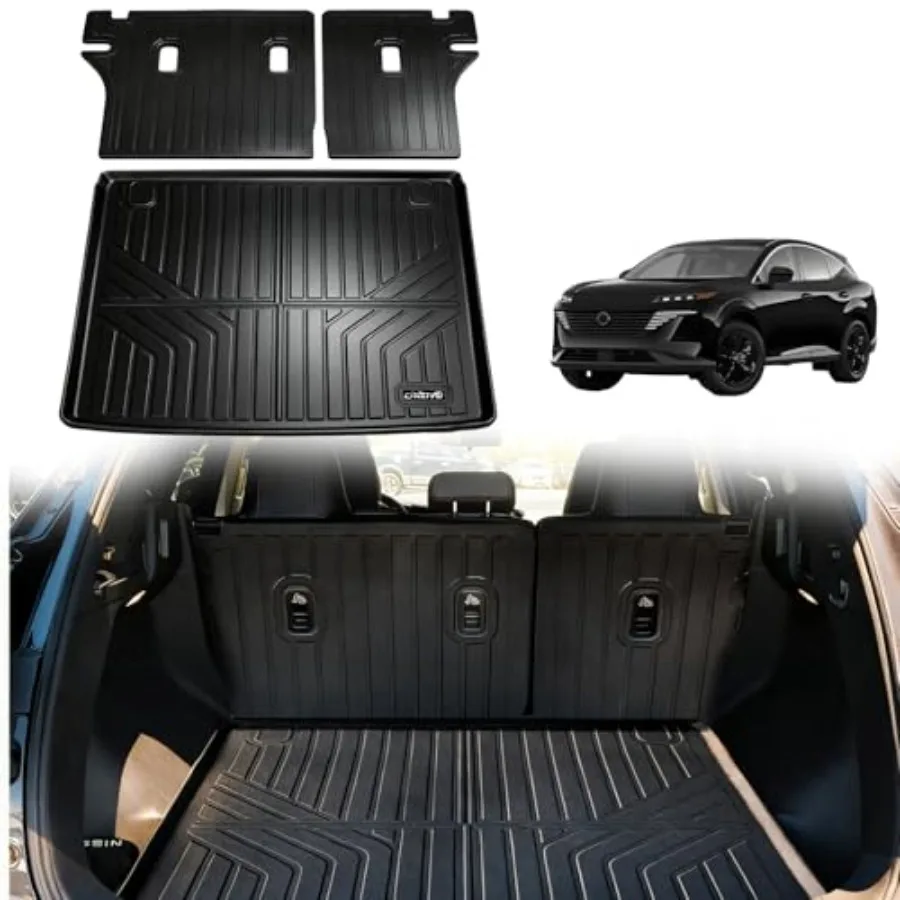 

Cargo Liners with Backrest Protection for 2025 2026 Nissan Murano TPE All Weather Protection Trunk Mat Covering The backrest Ac