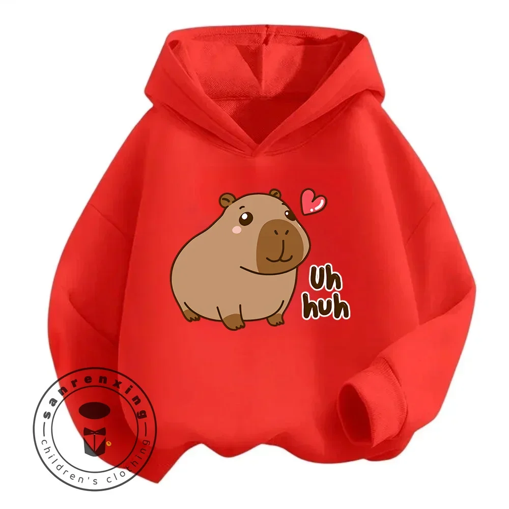 Capybara Cartoon Natural Cotton High Quality Niche Design Exquisite Details Feel Skin Friendly Children\'s Autumn Winter Hoodie