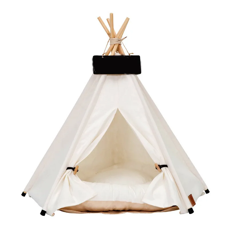Cama plegable portátil para perros, sofá de madera, tienda de campaña para mascotas, accesorios para perros, gran oferta en Amazon