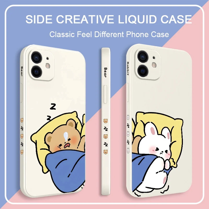 

Sleeping Restlessly Phone Case For iPhone 12 11 X XR XS 8 7 SE2 Plus Pro Max Mini Silicone Cover