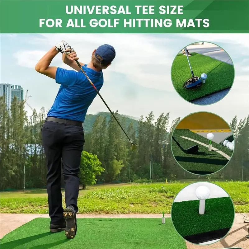 L71A Flexible Golf Tees By For Mats- 6 Sizes Included Perfect For Driving Ranges& Indoor Simulators