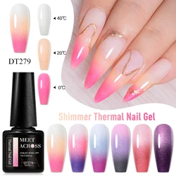 7ml Shimmer Thermal Gel Nail Polish 3 Colors Changing Soak Off Gel Winter Color Semi Permanant For Manicure Nail Art Varnish