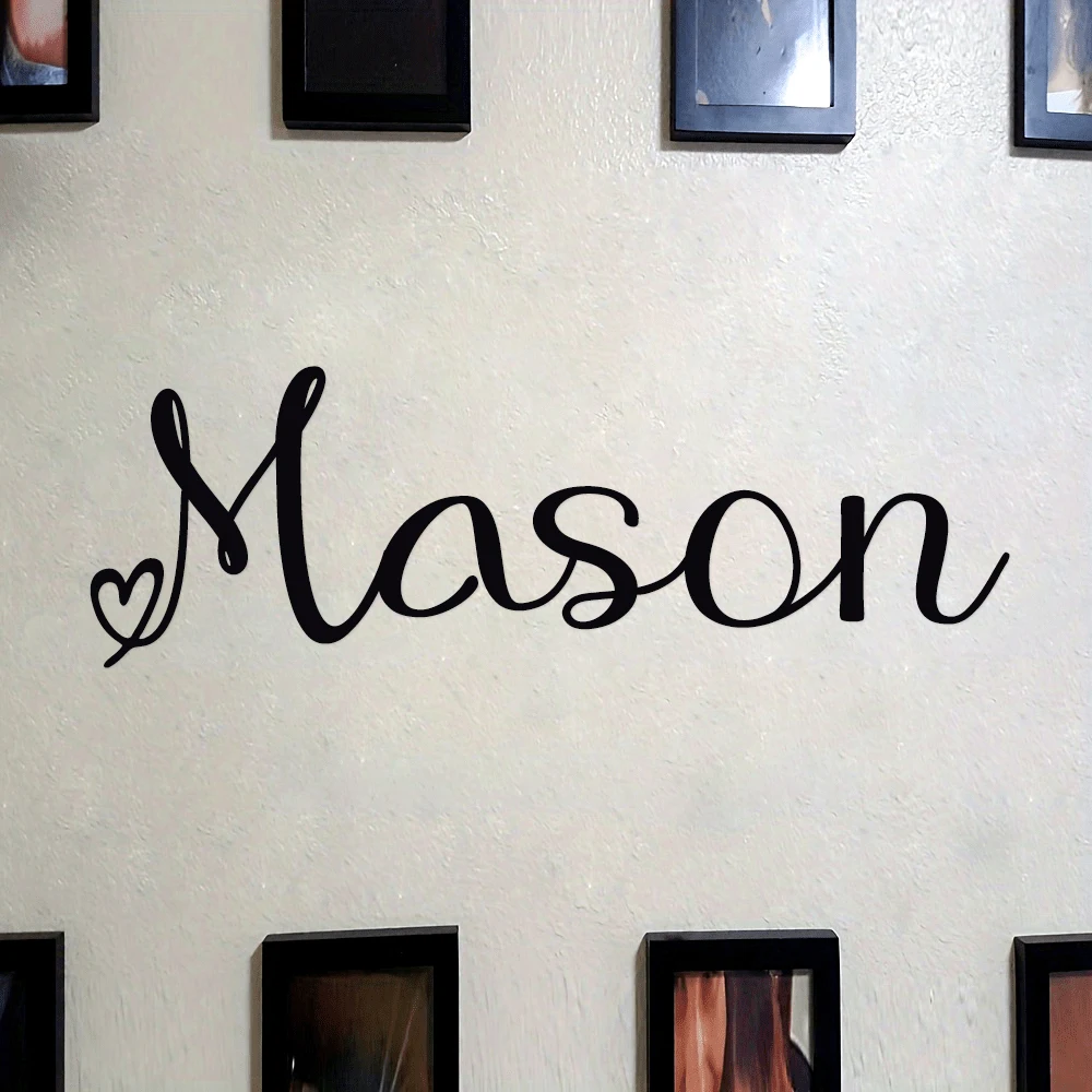 1pc Custom Heart Cursive Name  - Home Decor Sticker 评论和价格