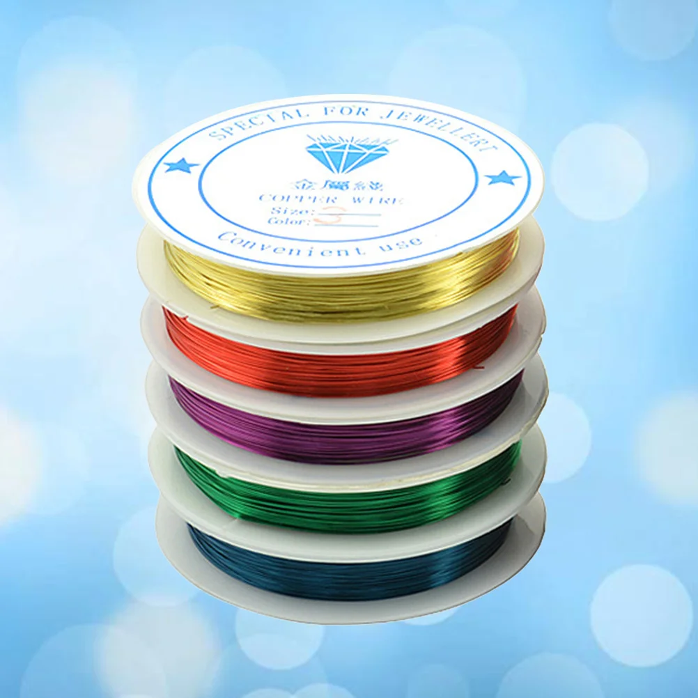 

5pcs 5 Rolls Colored Copper For Jewelry Making Flexible Copper Beading Art Supplies Diy Metal