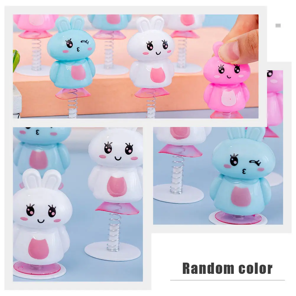 12pcs Cute Jumping Rabbit Toys for Kids – ABS Animal Figurines Bulk Playset