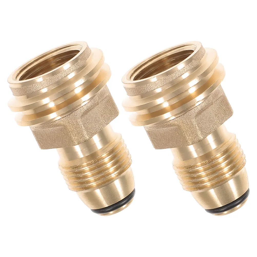

2PCS Propane Gas Adapter Conversion Kit for Grill Tank Fittings POL to QCC1 Valve Copper Material Camping Cooking Gas Propane