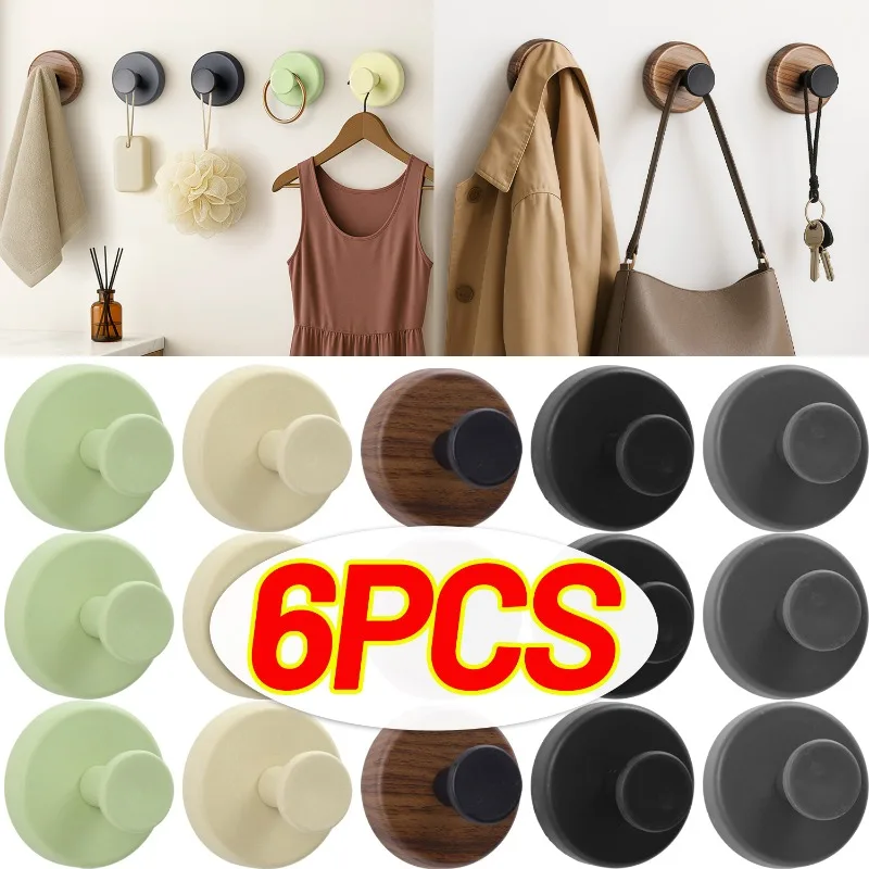 

Vacuum Plastic Suction Cup Hooks Punch-free Wall Mounted Hook Towel Bag Hanging Holders Home Kitchen Bathroom Storage Supplies